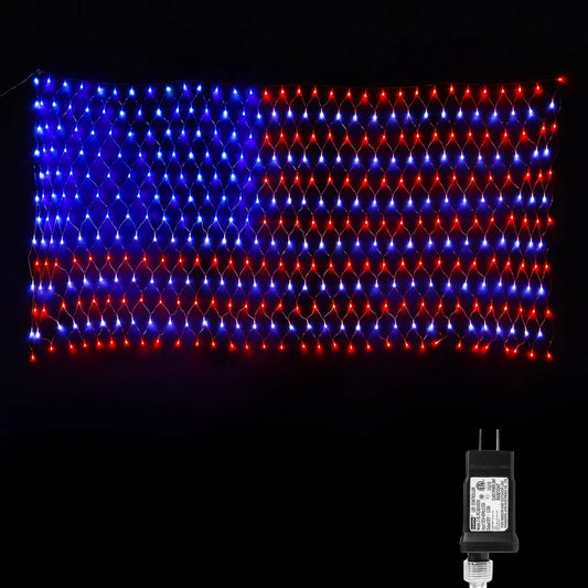 Patriotic LED Flag Net Light